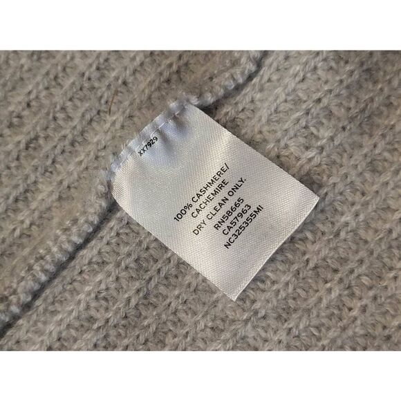 Nordstrom Collection Sweater Women's Medium Grey All Cashmere Open Cardigan Long - Picture 5 of 5